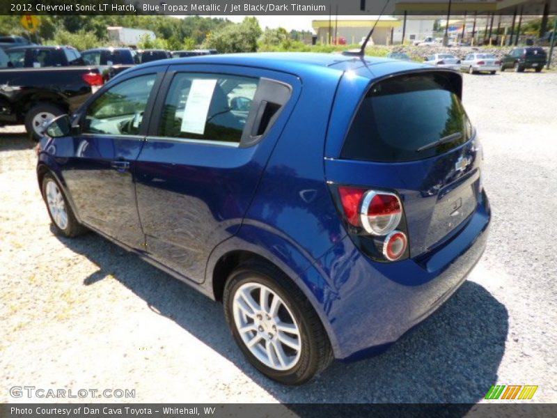 Blue Topaz Metallic / Jet Black/Dark Titanium 2012 Chevrolet Sonic LT Hatch