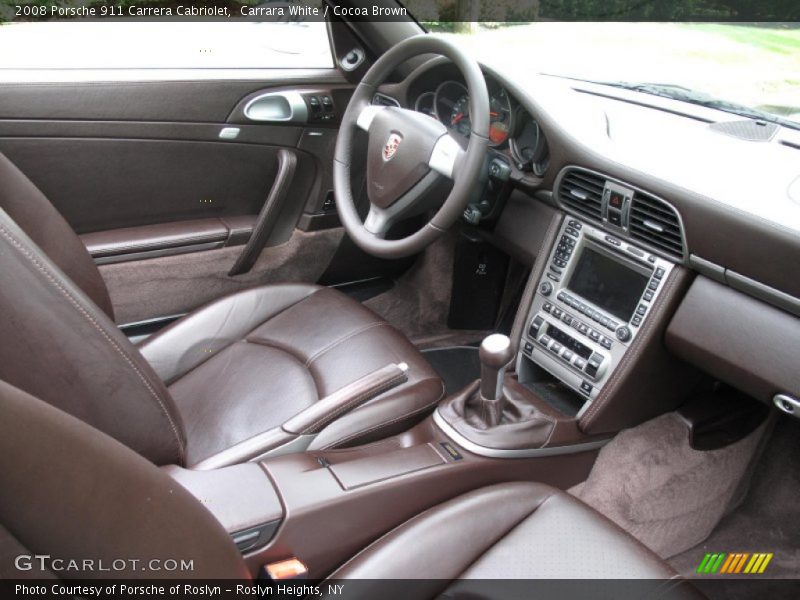 Carrara White / Cocoa Brown 2008 Porsche 911 Carrera Cabriolet