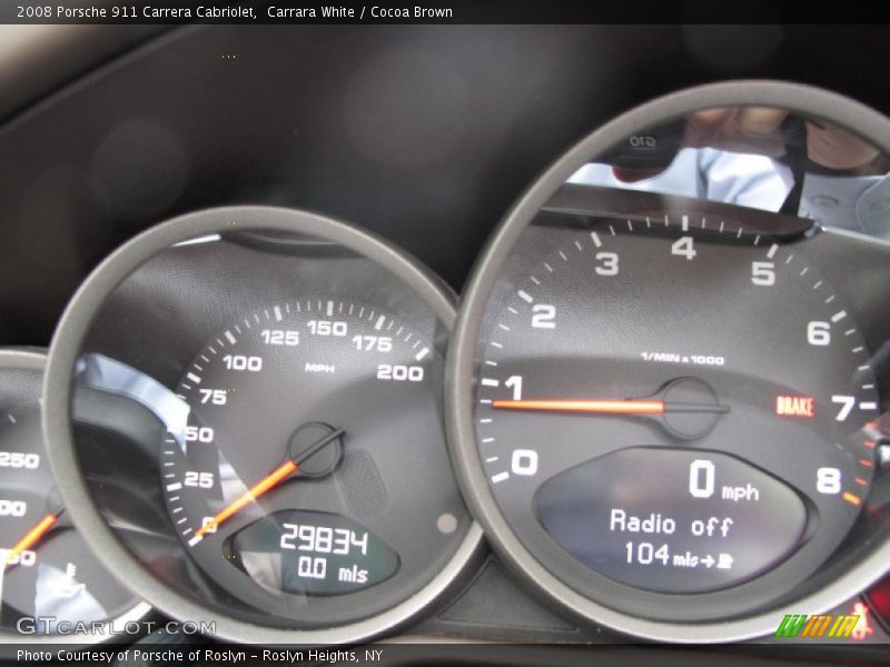 Carrara White / Cocoa Brown 2008 Porsche 911 Carrera Cabriolet