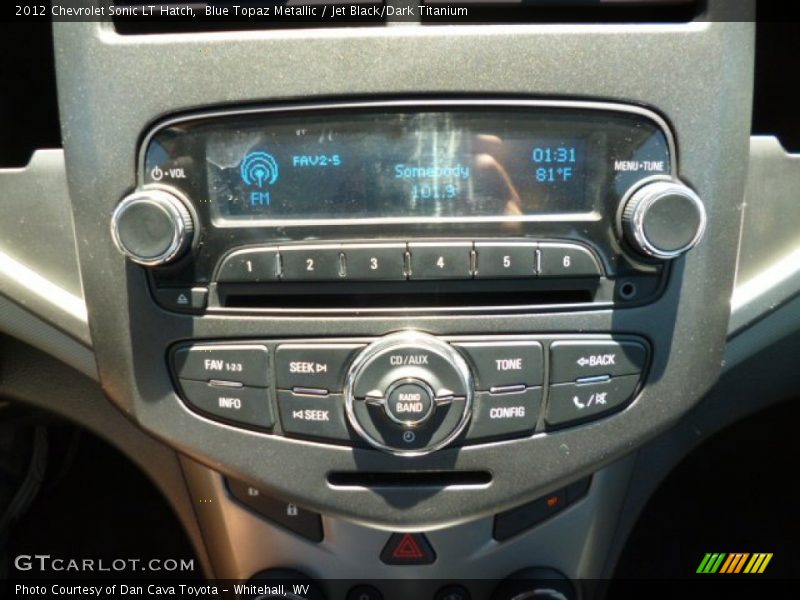 Blue Topaz Metallic / Jet Black/Dark Titanium 2012 Chevrolet Sonic LT Hatch