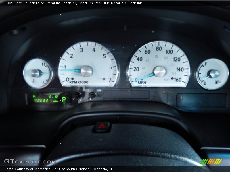 Medium Steel Blue Metallic / Black Ink 2005 Ford Thunderbird Premium Roadster