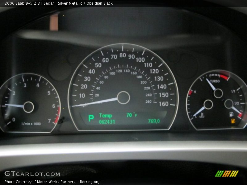 Silver Metallic / Obsidian Black 2006 Saab 9-5 2.3T Sedan