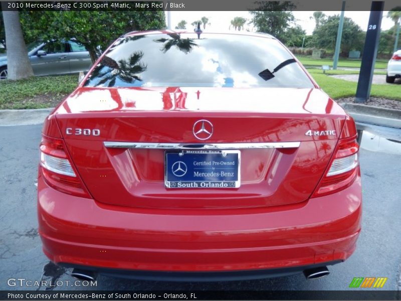 Mars Red / Black 2010 Mercedes-Benz C 300 Sport 4Matic