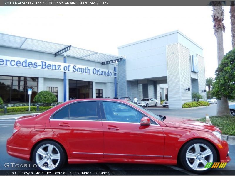 Mars Red / Black 2010 Mercedes-Benz C 300 Sport 4Matic