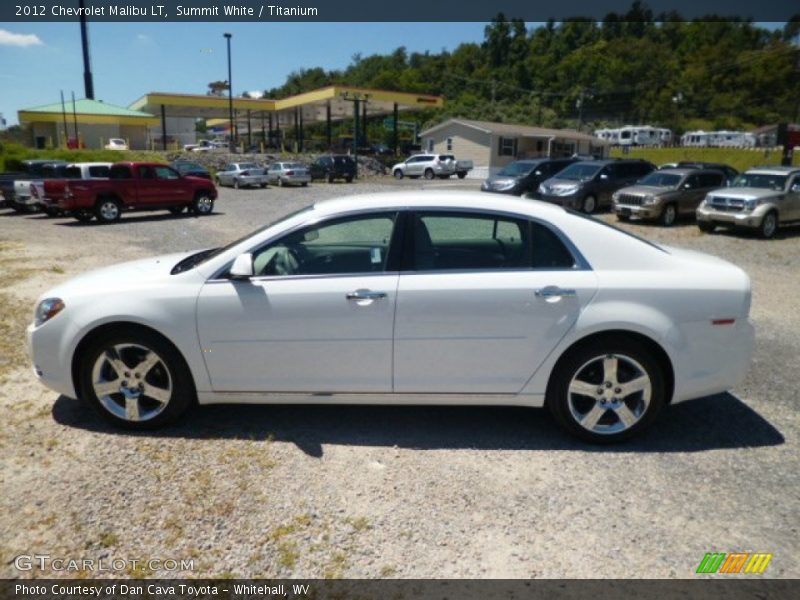Summit White / Titanium 2012 Chevrolet Malibu LT