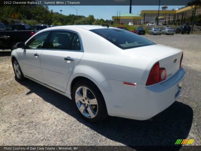 Summit White / Titanium 2012 Chevrolet Malibu LT