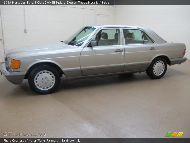 Dessert Taupe Metallic / Beige 1989 Mercedes-Benz S Class 300 SE Sedan