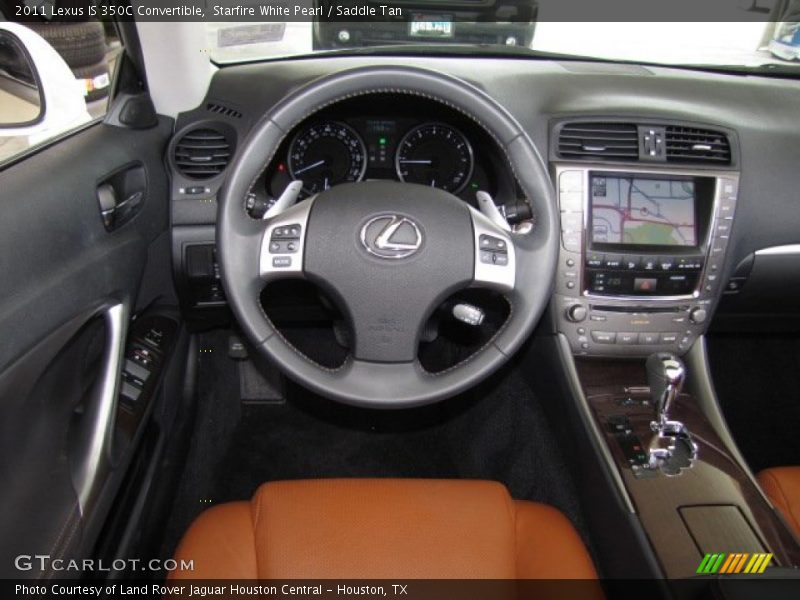 Starfire White Pearl / Saddle Tan 2011 Lexus IS 350C Convertible