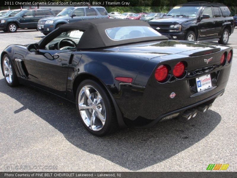 Black / Titanium Gray 2011 Chevrolet Corvette Grand Sport Convertible