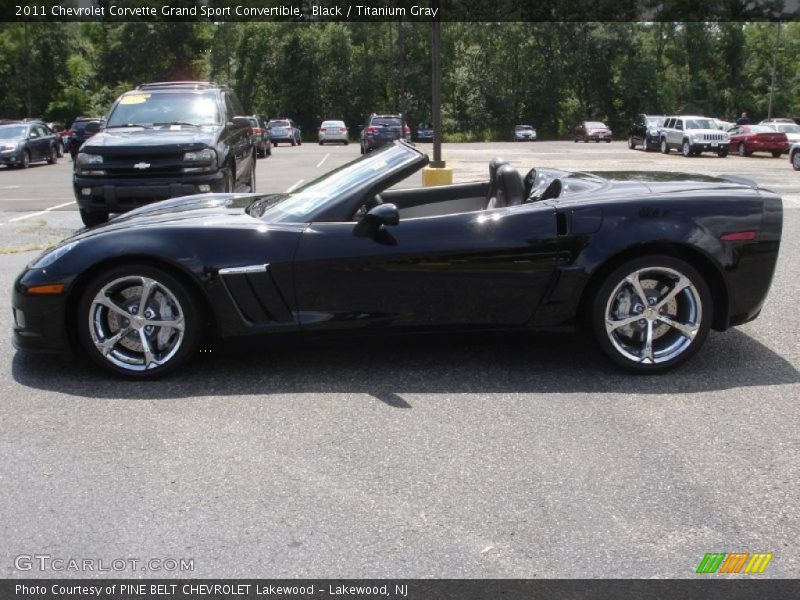 Black / Titanium Gray 2011 Chevrolet Corvette Grand Sport Convertible