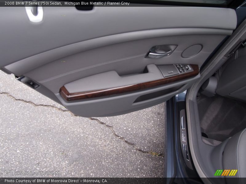 Michigan Blue Metallic / Flannel Grey 2008 BMW 7 Series 750i Sedan
