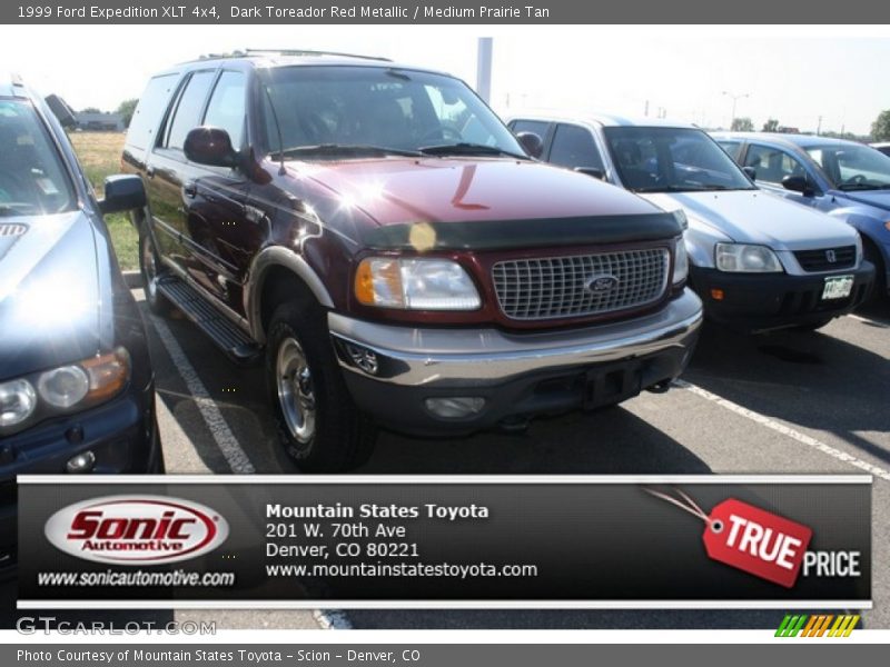 Dark Toreador Red Metallic / Medium Prairie Tan 1999 Ford Expedition XLT 4x4