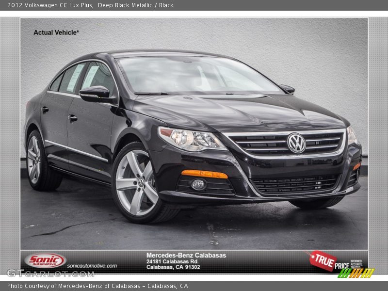 Deep Black Metallic / Black 2012 Volkswagen CC Lux Plus