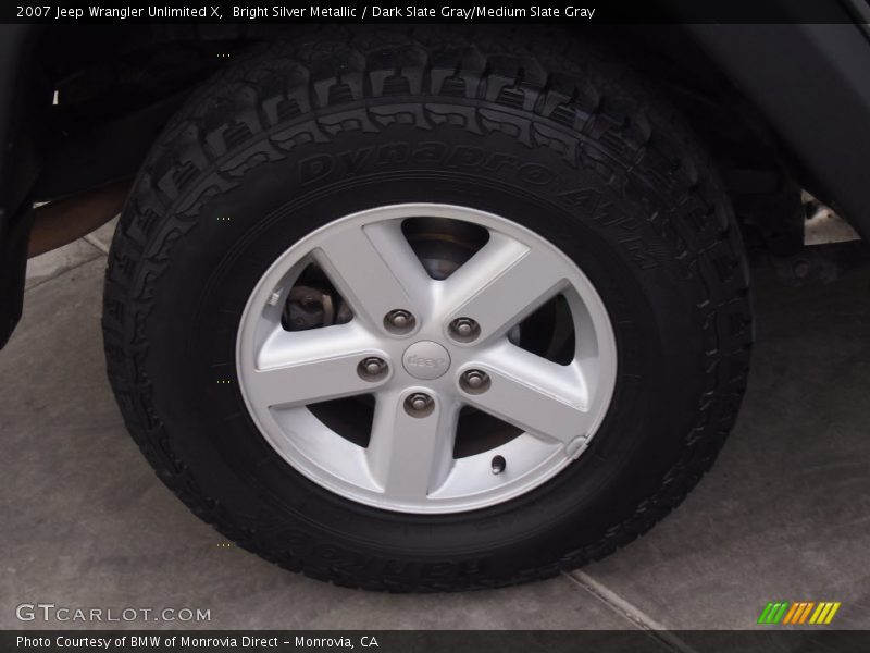 Bright Silver Metallic / Dark Slate Gray/Medium Slate Gray 2007 Jeep Wrangler Unlimited X