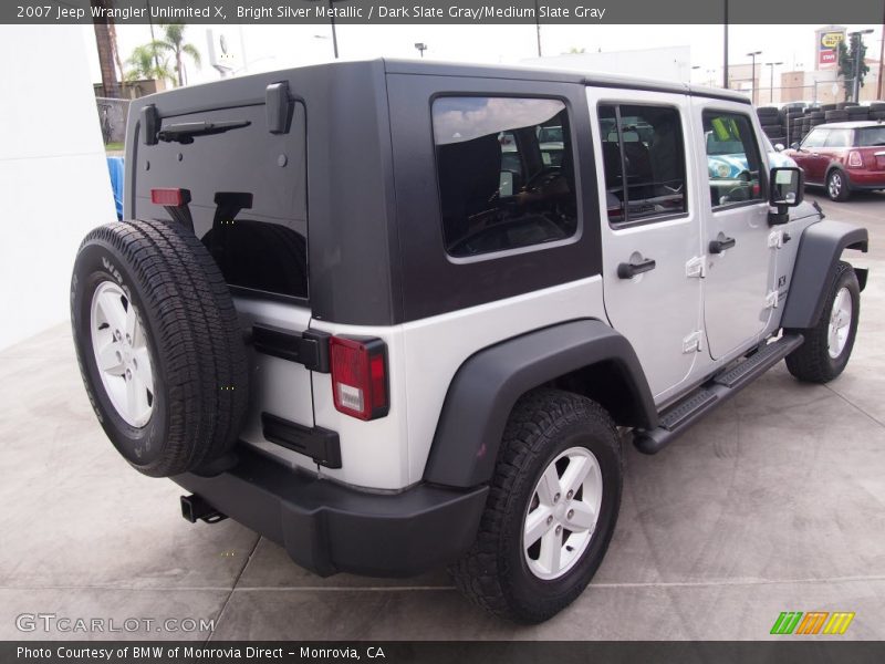 Bright Silver Metallic / Dark Slate Gray/Medium Slate Gray 2007 Jeep Wrangler Unlimited X