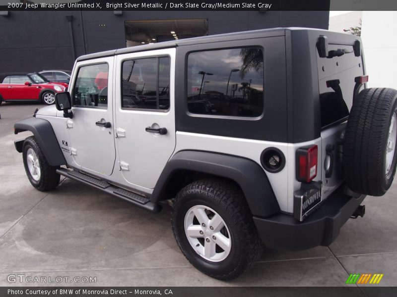 Bright Silver Metallic / Dark Slate Gray/Medium Slate Gray 2007 Jeep Wrangler Unlimited X