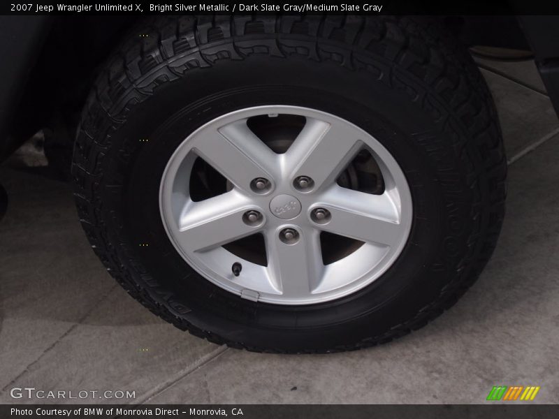 Bright Silver Metallic / Dark Slate Gray/Medium Slate Gray 2007 Jeep Wrangler Unlimited X