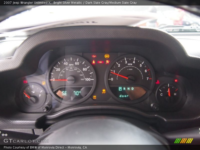 Bright Silver Metallic / Dark Slate Gray/Medium Slate Gray 2007 Jeep Wrangler Unlimited X
