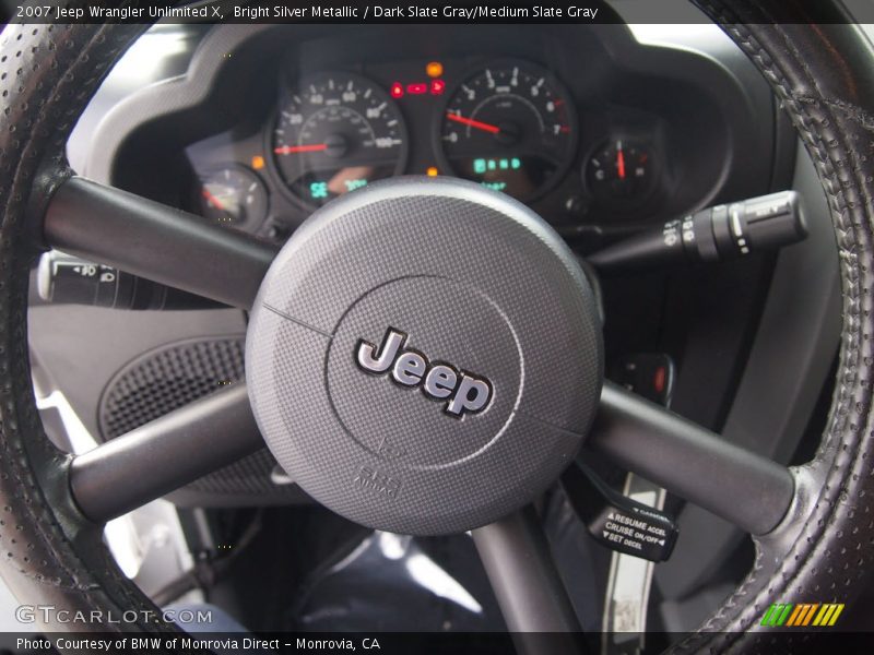 Bright Silver Metallic / Dark Slate Gray/Medium Slate Gray 2007 Jeep Wrangler Unlimited X