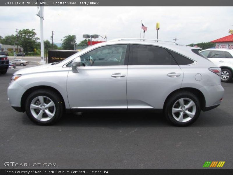 Tungsten Silver Pearl / Black 2011 Lexus RX 350 AWD