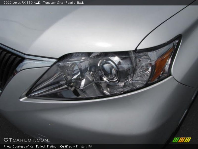 Tungsten Silver Pearl / Black 2011 Lexus RX 350 AWD