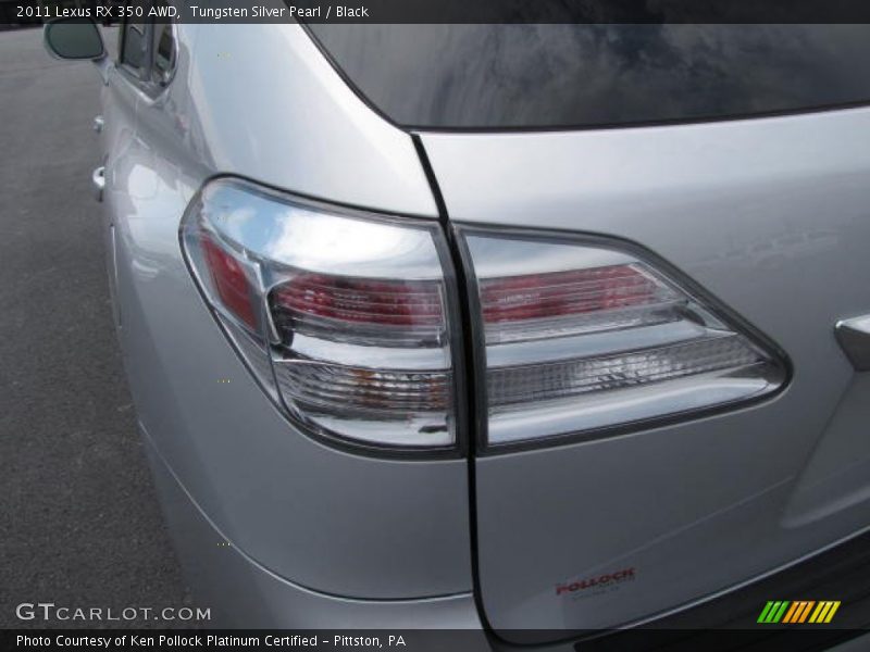 Tungsten Silver Pearl / Black 2011 Lexus RX 350 AWD