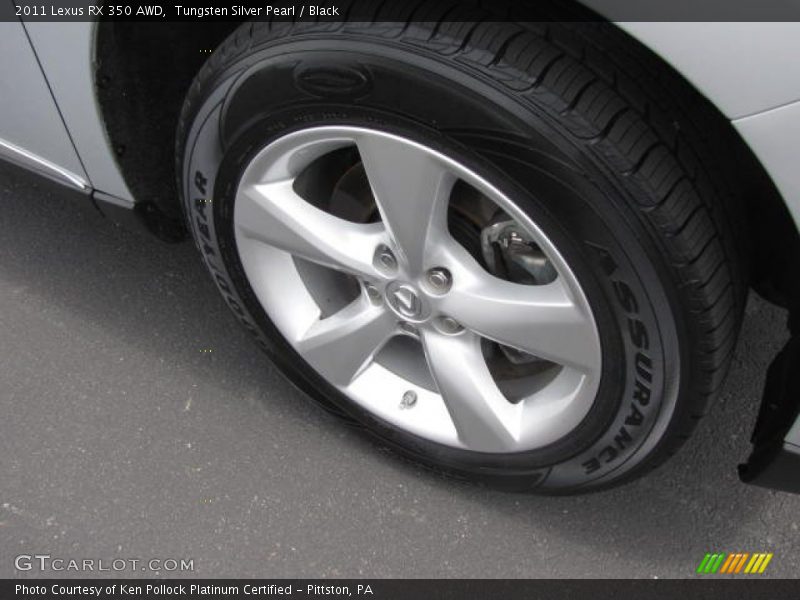 Tungsten Silver Pearl / Black 2011 Lexus RX 350 AWD