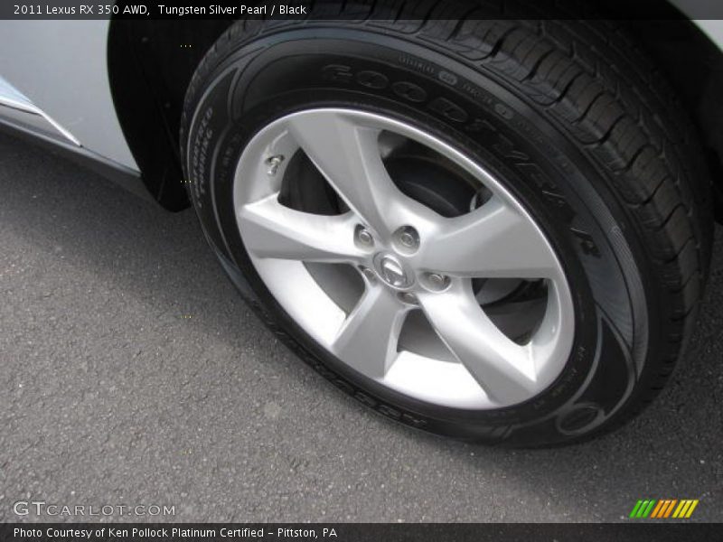 Tungsten Silver Pearl / Black 2011 Lexus RX 350 AWD