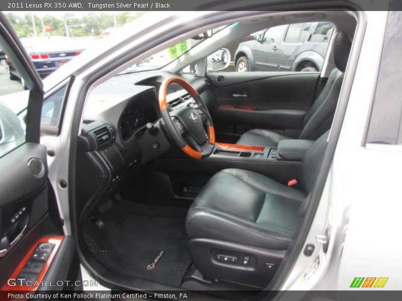 Tungsten Silver Pearl / Black 2011 Lexus RX 350 AWD