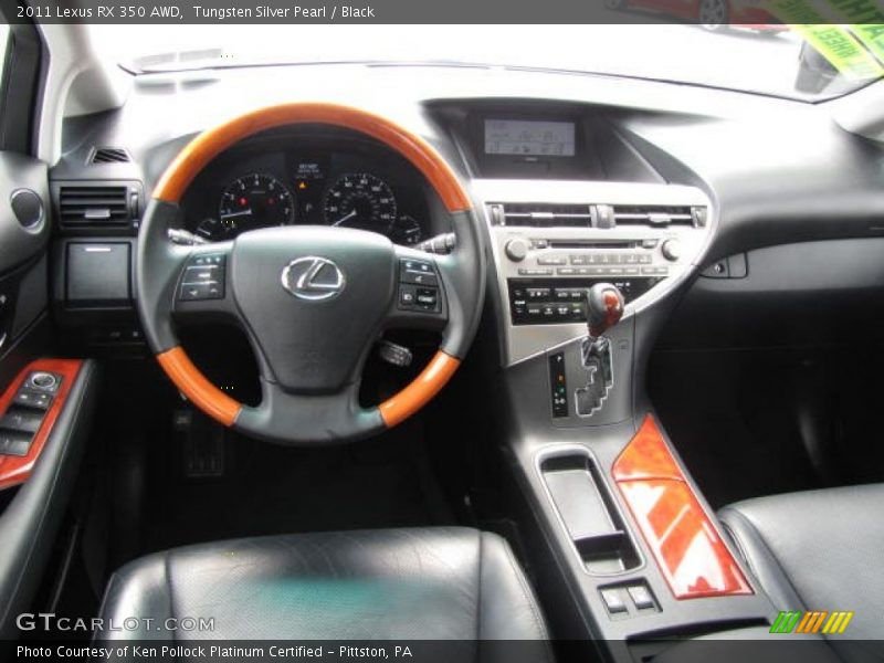 Tungsten Silver Pearl / Black 2011 Lexus RX 350 AWD