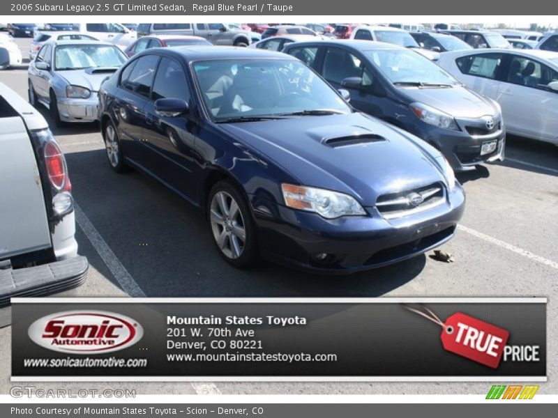 Regal Blue Pearl / Taupe 2006 Subaru Legacy 2.5 GT Limited Sedan