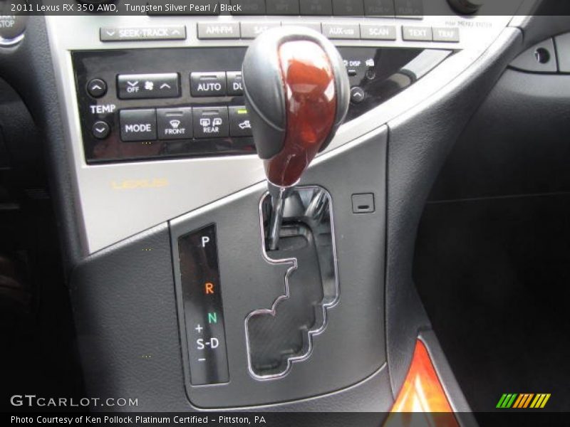 Tungsten Silver Pearl / Black 2011 Lexus RX 350 AWD