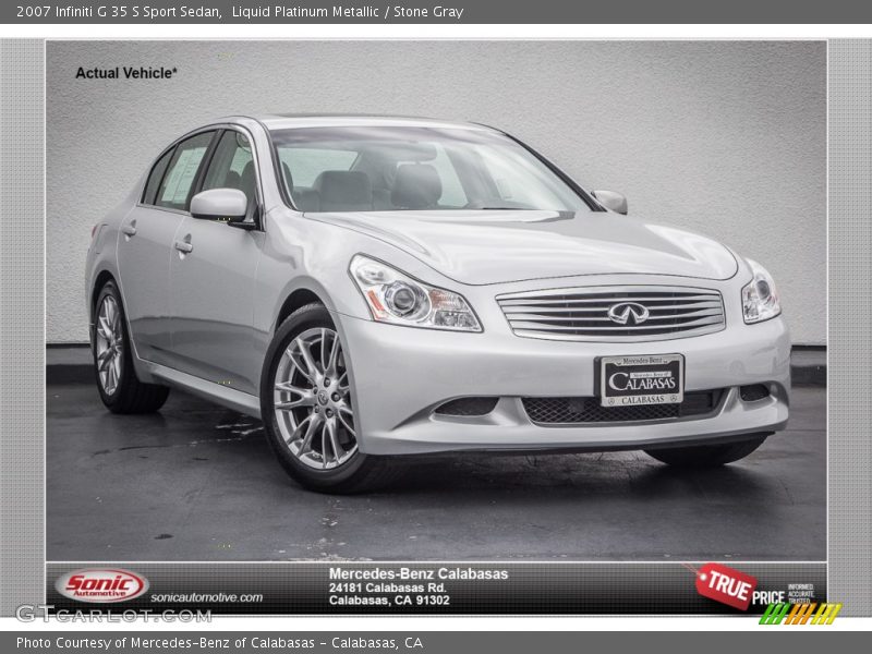 Liquid Platinum Metallic / Stone Gray 2007 Infiniti G 35 S Sport Sedan