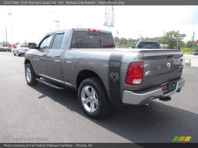 Mineral Gray Metallic / Black/Diesel Gray 2013 Ram 1500 Big Horn Quad Cab 4x4