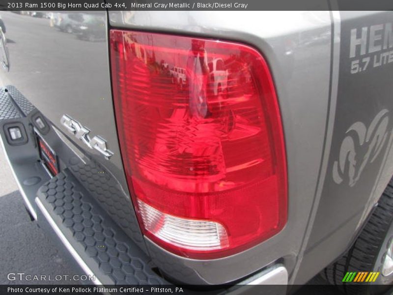 Mineral Gray Metallic / Black/Diesel Gray 2013 Ram 1500 Big Horn Quad Cab 4x4