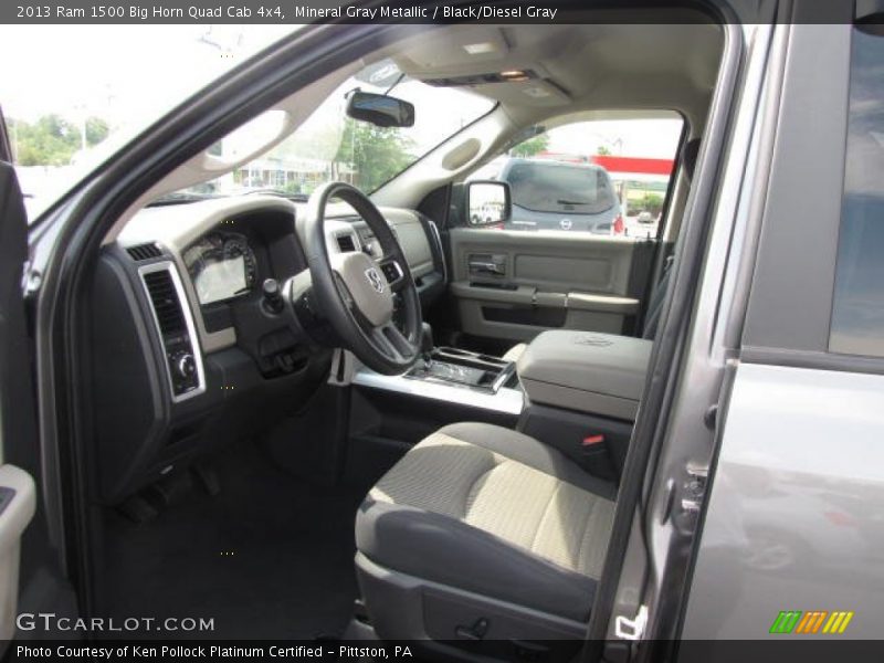 Mineral Gray Metallic / Black/Diesel Gray 2013 Ram 1500 Big Horn Quad Cab 4x4