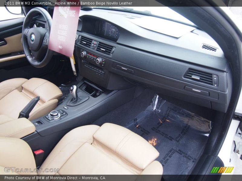 Alpine White / Bamboo Beige Novillo Leather 2011 BMW M3 Convertible