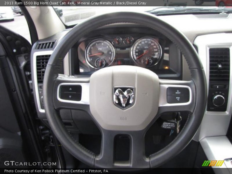 Mineral Gray Metallic / Black/Diesel Gray 2013 Ram 1500 Big Horn Quad Cab 4x4
