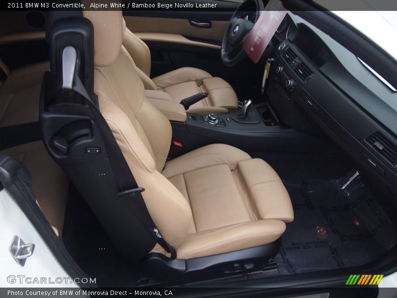 Alpine White / Bamboo Beige Novillo Leather 2011 BMW M3 Convertible