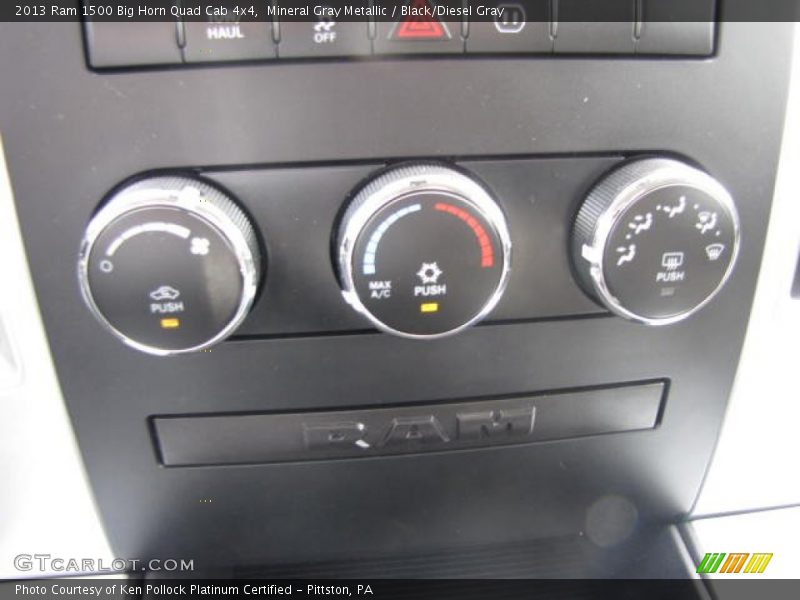Mineral Gray Metallic / Black/Diesel Gray 2013 Ram 1500 Big Horn Quad Cab 4x4