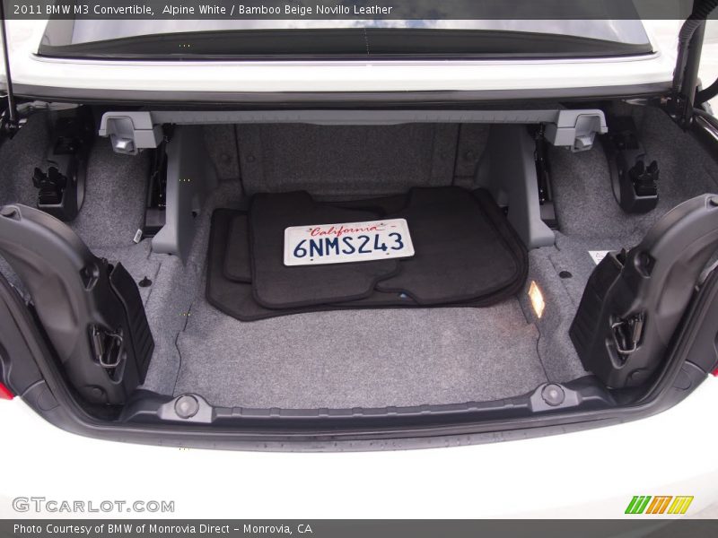 Alpine White / Bamboo Beige Novillo Leather 2011 BMW M3 Convertible