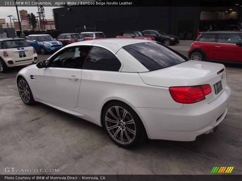 Alpine White / Bamboo Beige Novillo Leather 2011 BMW M3 Convertible