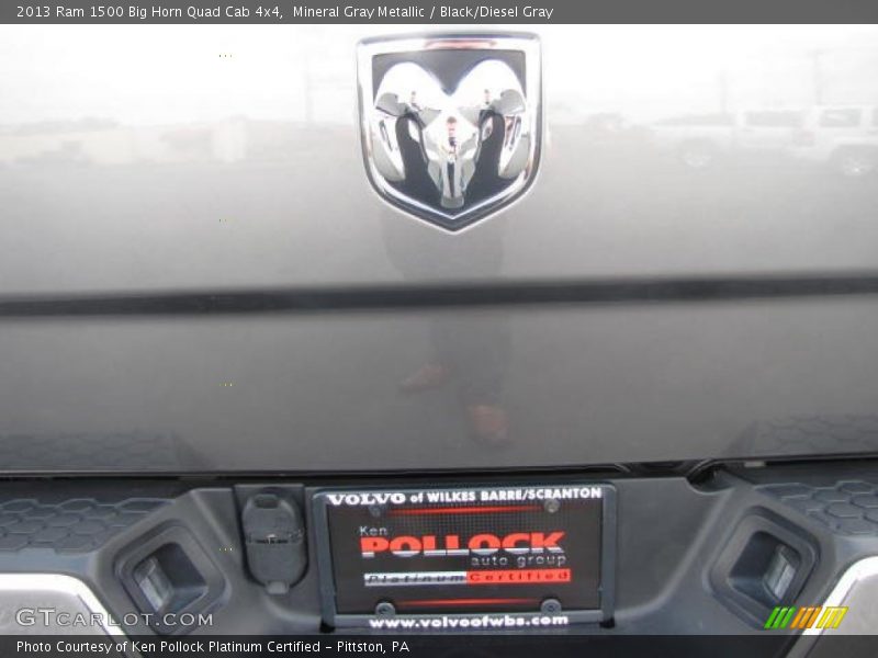 Mineral Gray Metallic / Black/Diesel Gray 2013 Ram 1500 Big Horn Quad Cab 4x4