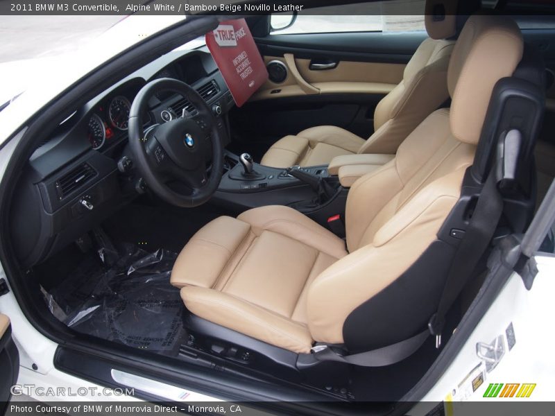 Alpine White / Bamboo Beige Novillo Leather 2011 BMW M3 Convertible