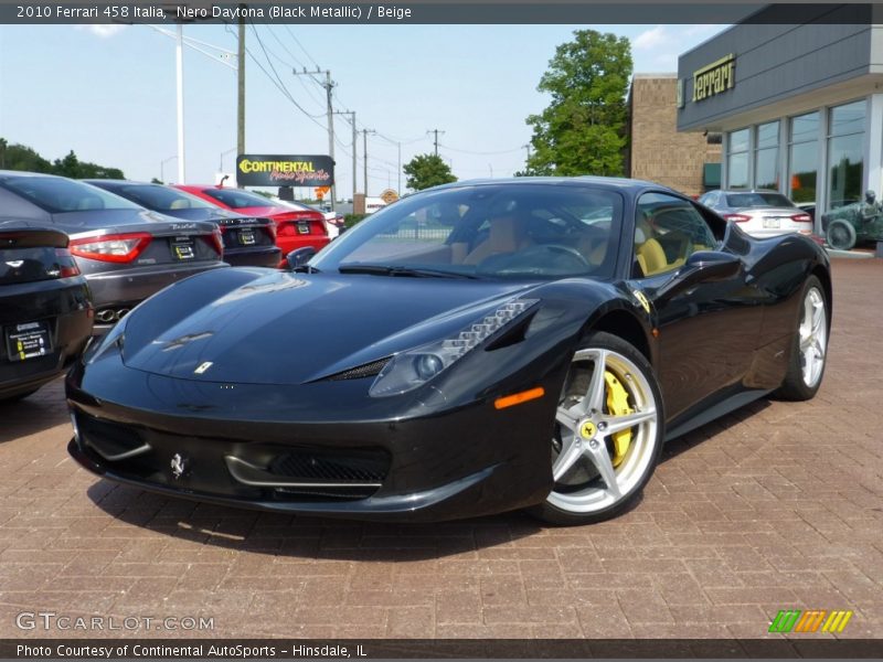 Nero Daytona (Black Metallic) / Beige 2010 Ferrari 458 Italia