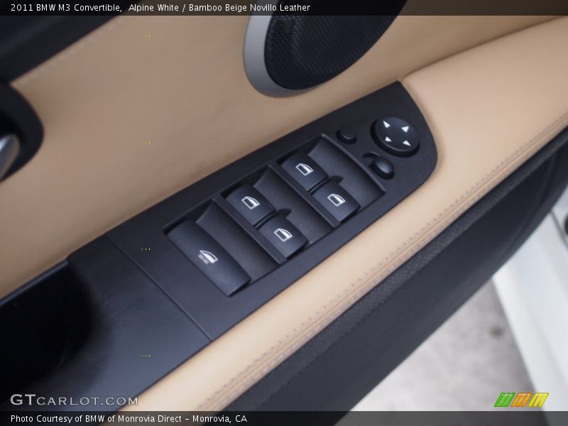 Alpine White / Bamboo Beige Novillo Leather 2011 BMW M3 Convertible