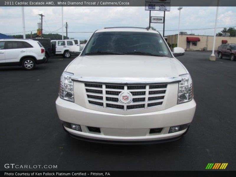 White Diamond Tricoat / Cashmere/Cocoa 2011 Cadillac Escalade AWD