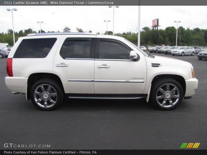 White Diamond Tricoat / Cashmere/Cocoa 2011 Cadillac Escalade AWD