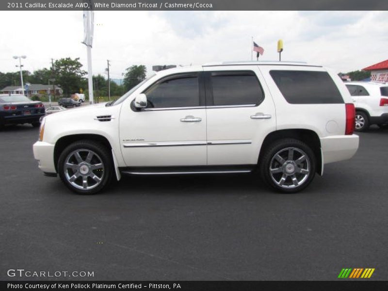 White Diamond Tricoat / Cashmere/Cocoa 2011 Cadillac Escalade AWD