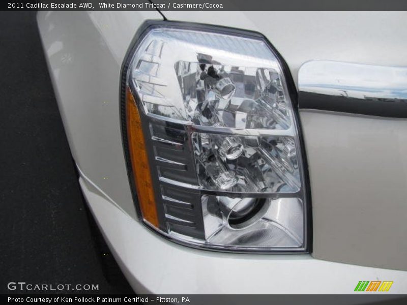 White Diamond Tricoat / Cashmere/Cocoa 2011 Cadillac Escalade AWD